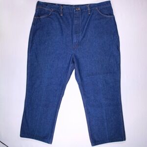 Vintage 70s-80s Wrangler Brand Jeans Mens Sz 44 Long Blue Regular Denim-41.25x25